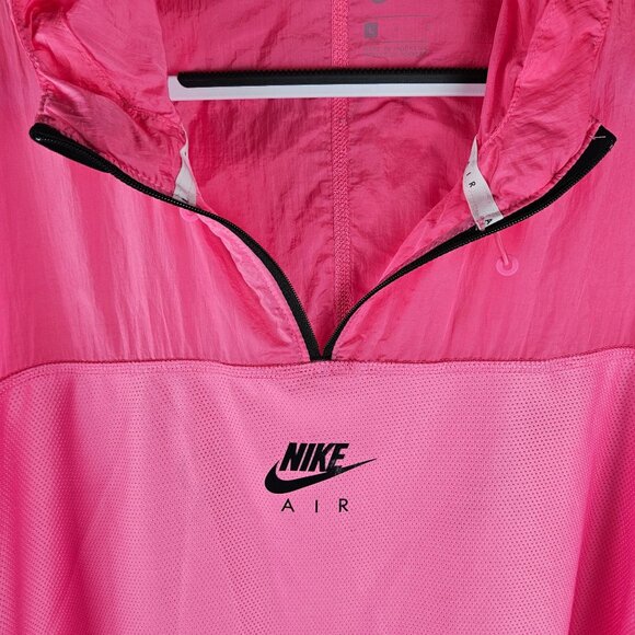 Nike Air Windbreaker Anorak Jacket & Joggers Set Sz Medium Pink FLAWS - Picture 4 of 14